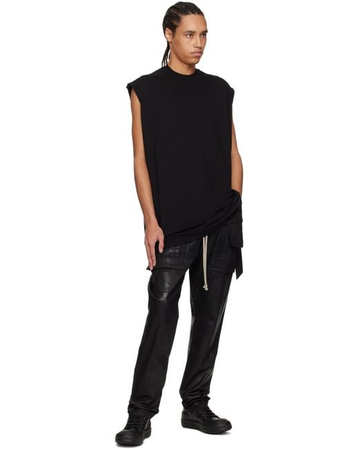 メンズ Rick Owens ブラック Hollywood Creatch デニム カーゴパンツ Black