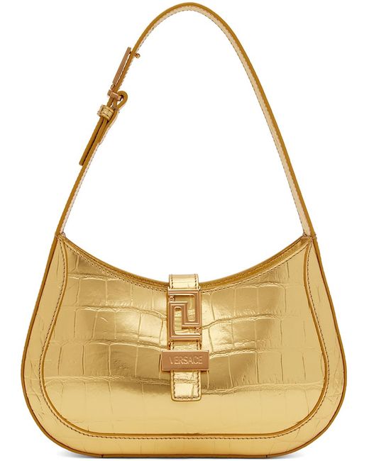 Versace Metallic Gold Greca Goddess Small Bag