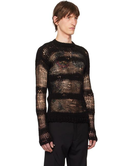 HELIOT EMIL Black Symbiotical Sweater for men