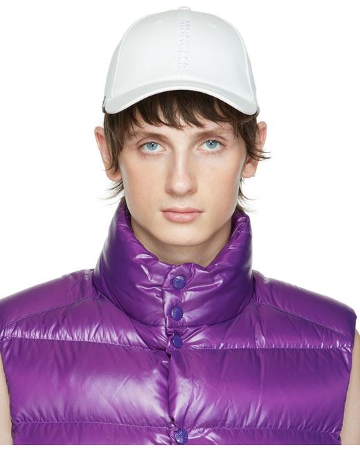 Moncler Purple Off- Embroide Cap for men