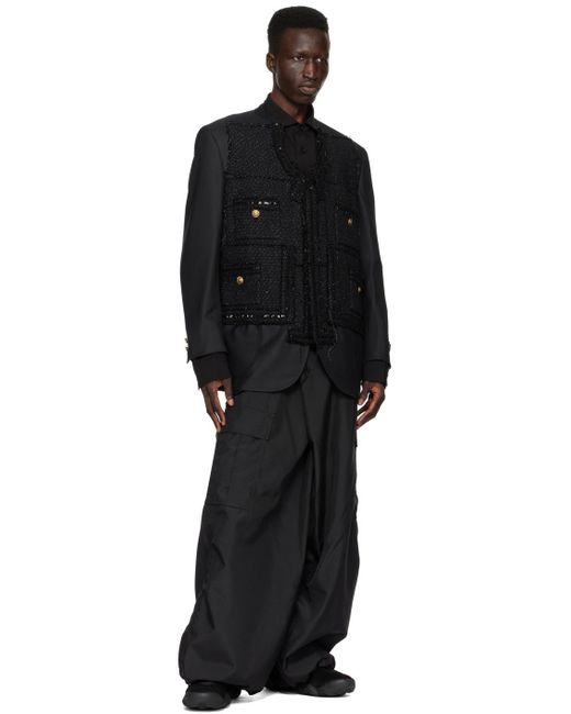 Junya Watanabe Black Navy Brooks Brothers Edition Blazer for men