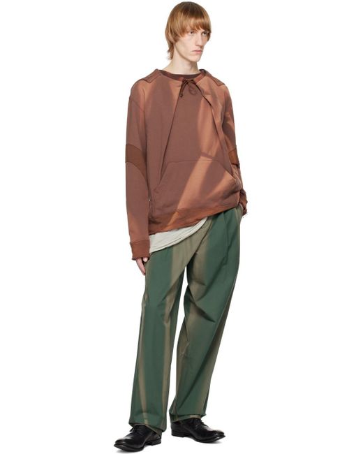 JiyongKim Brown Sun-Bleached Hoodie for men