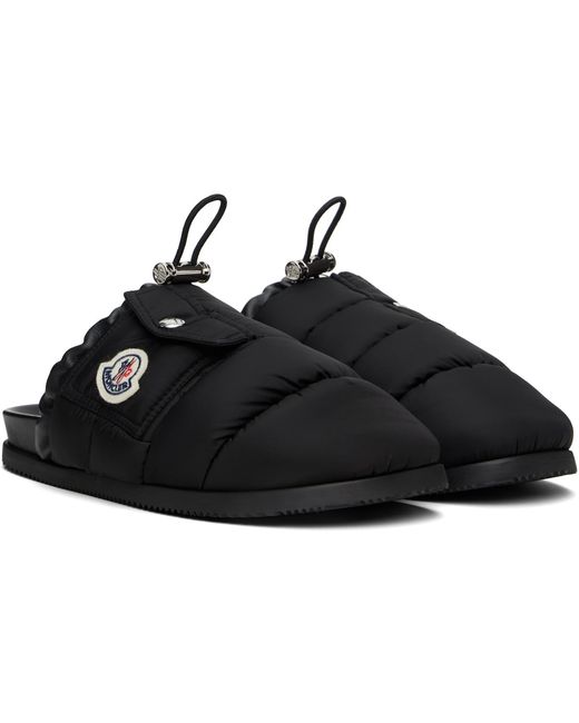 Moncler Black 'Mon Pocket' Slippers