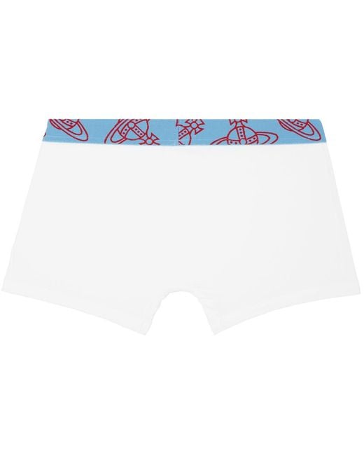 Vivienne Westwood White Three-pack Multicolor Orb Boxers for men