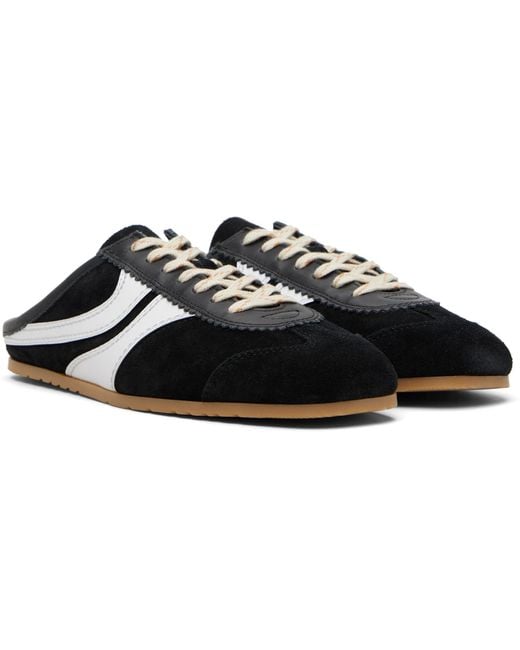 Dries Van Noten Black Suede Sneaker Mule Loafers for men