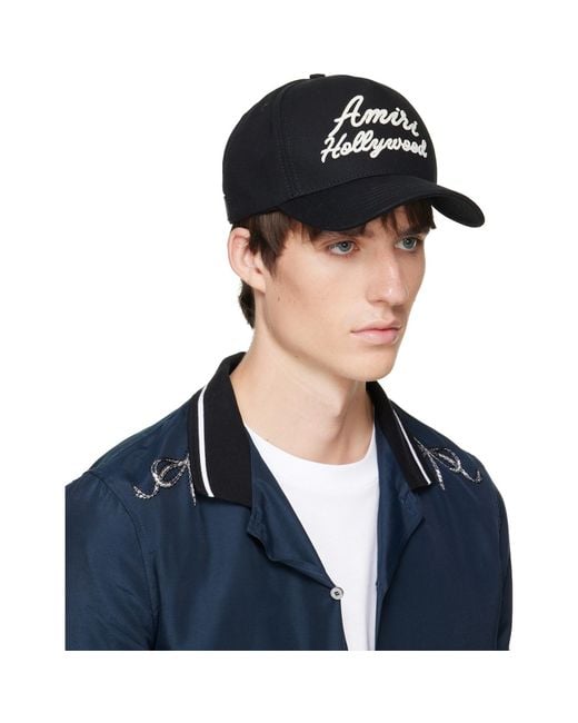 Amiri Blue Hollywood' Canvas Cap for men