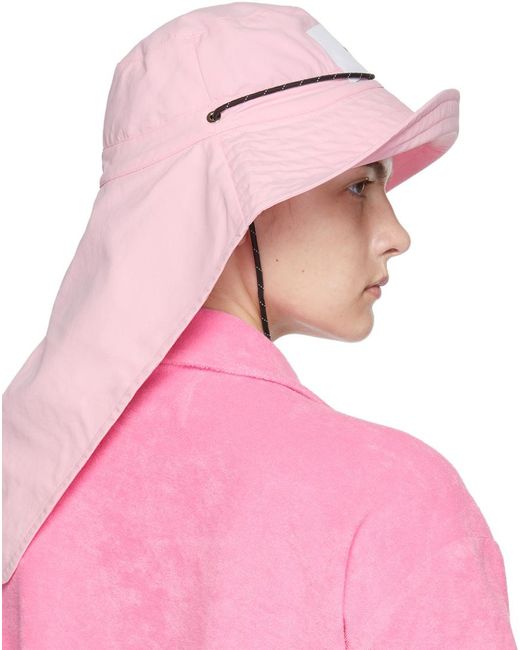 KkCo Pink Ssense Exclusive Camp Bucket Hat