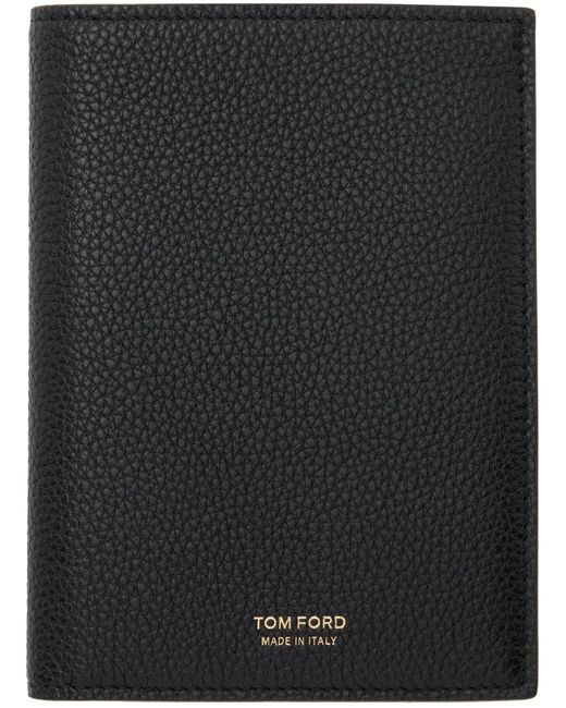 Étui pour passeport noir en cuir souple grainé Tom Ford pour homme en coloris Black