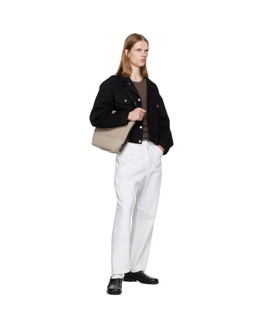 Lemaire Brown Small Belted Tote for men