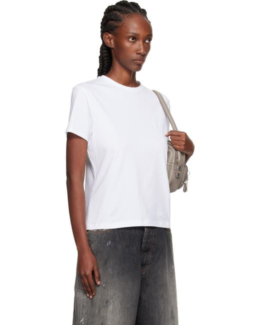 Acne White Logo Patch T-Shirt