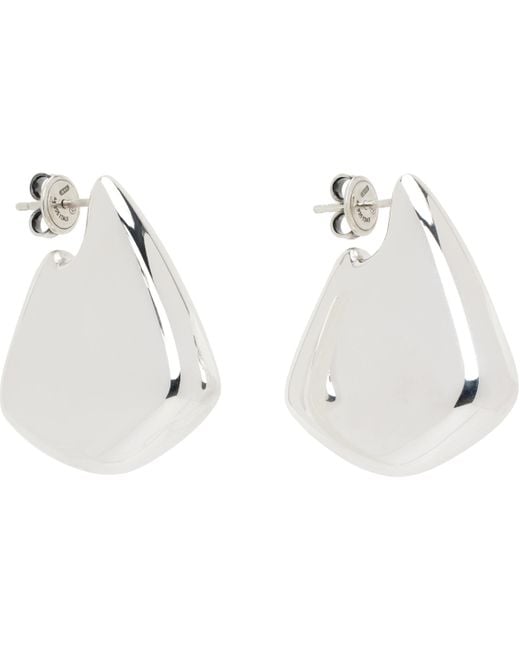 Bottega Veneta Black Small Fin Earrings