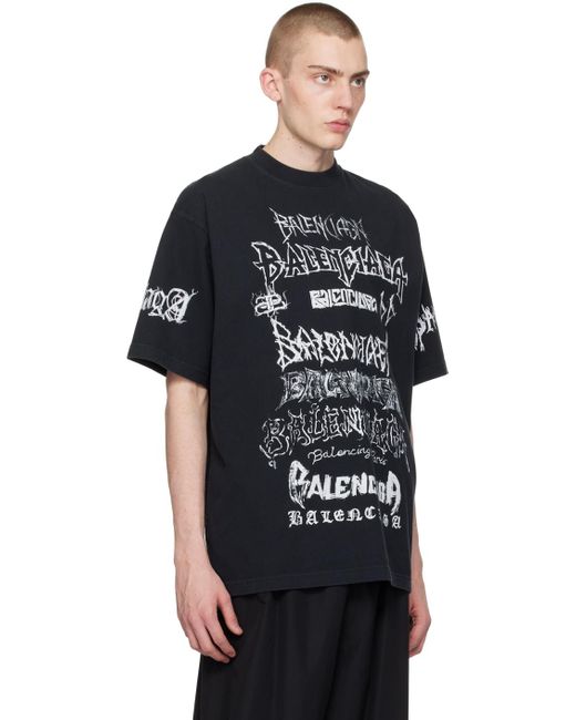 メンズ Balenciaga Diy Metal Tシャツ Black