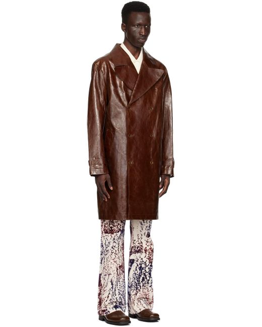 Séfr Black Pancho Leather Coat for men