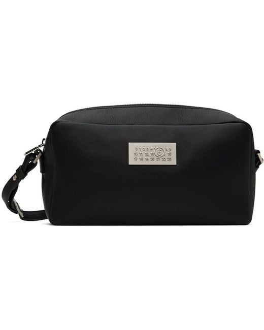 MM6 by Maison Martin Margiela Black Numeric Long Crossbody Bag for men