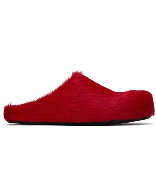 Marni Red Fussbett Sabot Slippers
