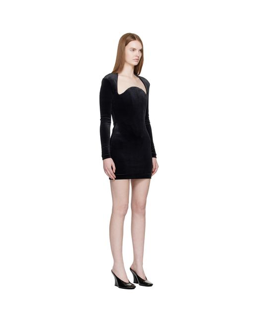 Mugler Black Velvet Minidress
