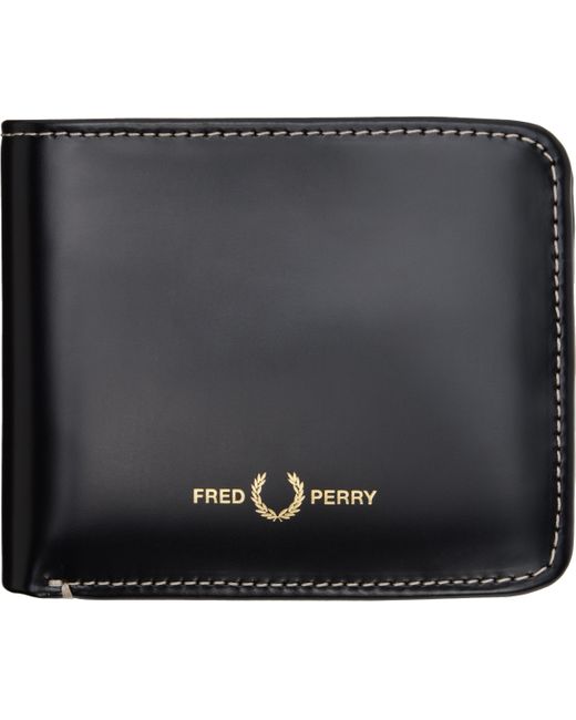 Fred Perry Black Box Leather Bifold Wallet for men