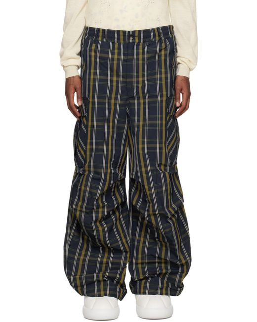 Marni Black Check Cargo Pants for men