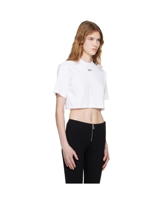 Off-White c/o Virgil Abloh Black 'Off' Stamp Rib Cropped T-Shirt