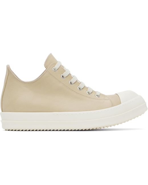 メンズ Rick Owens ベージュ Hollywood Low Sneaks スニーカー Black