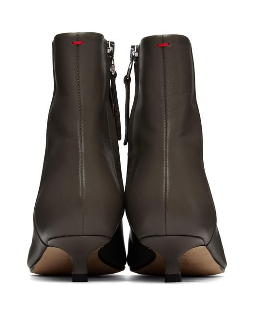Aeyde Brown Sofie Leather Ankle Boots