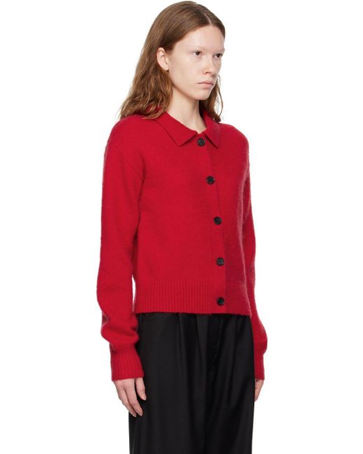 Wynn Hamlyn Red Spread Collar Cardigan Lyst