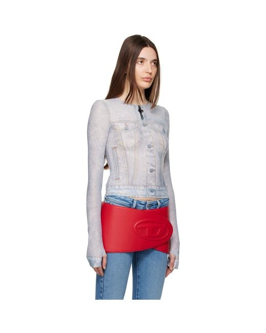 DIESEL Red Blue T-clau Long Sleeve T-shirt