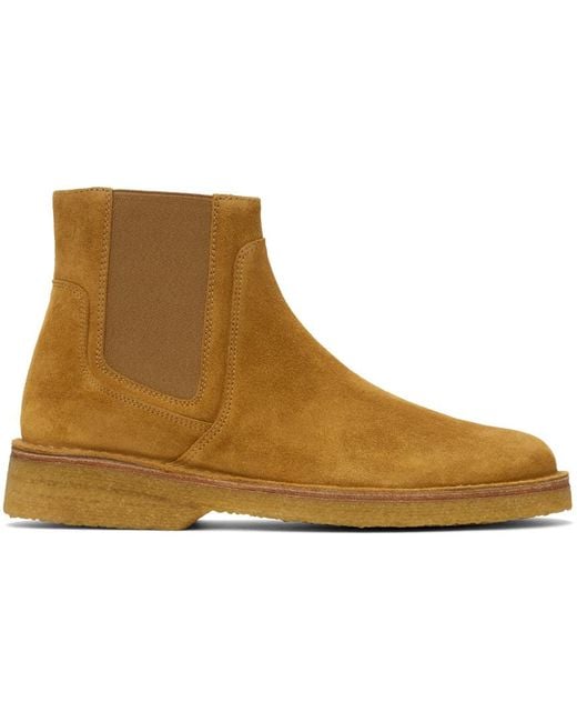 A.P.C. Black . Tan Theodore Chelsea Boots for men
