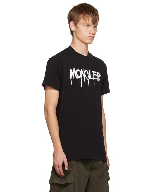 メンズ Moncler プリントtシャツ Black