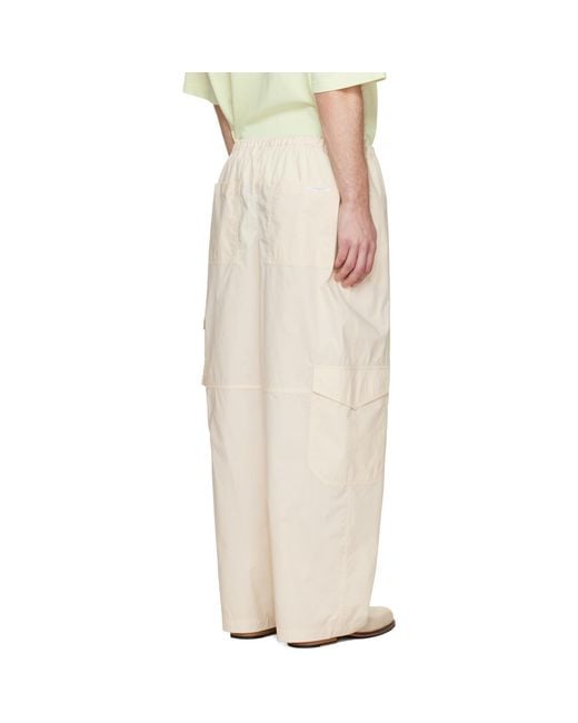 Maison Kitsuné Natural Off- Oversize Cargo Pants for men