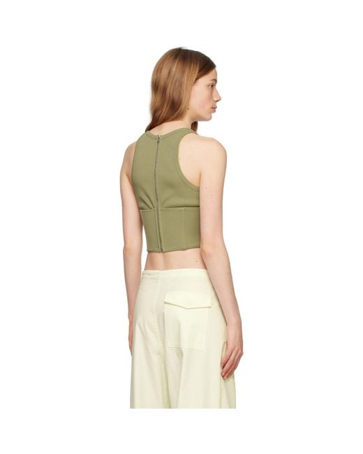 Dion Lee Natural Khaki Float Tank Top