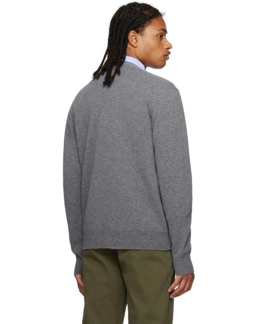 Norse Projects Gray Adam Cardigan for men