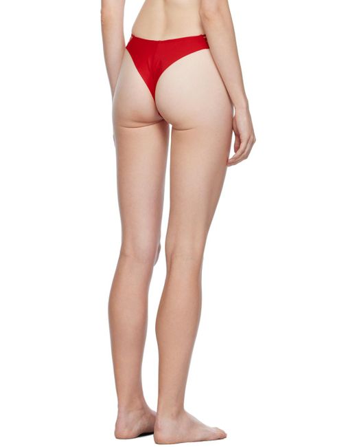 Versace Red Greca Bikini Bottoms