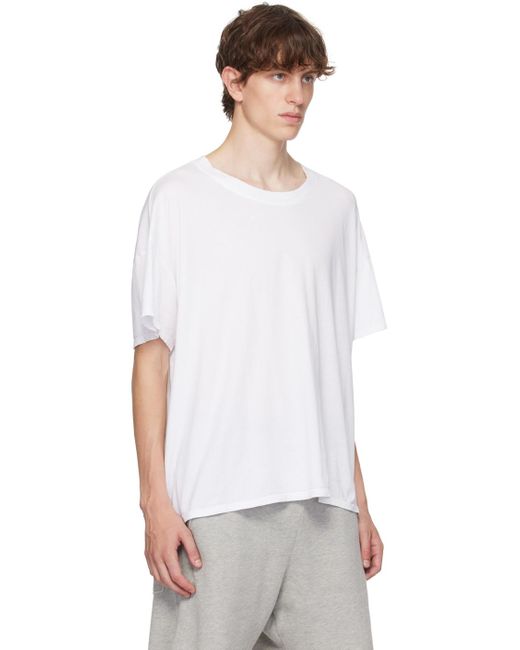 Les Tien White Lightweight T-shirt for men