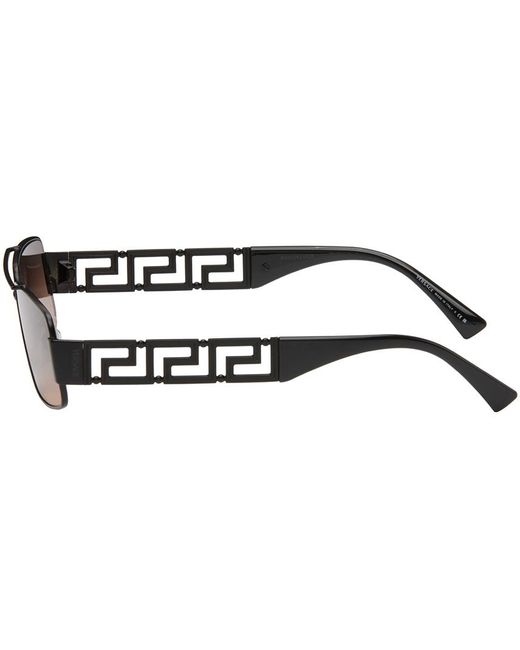 Versace Black Rectangular Sunglasses for men