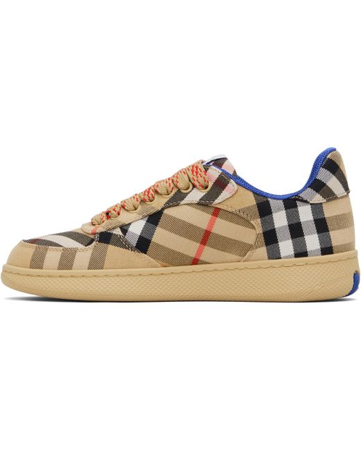 Burberry Black Tan Check Terrace Sneakers