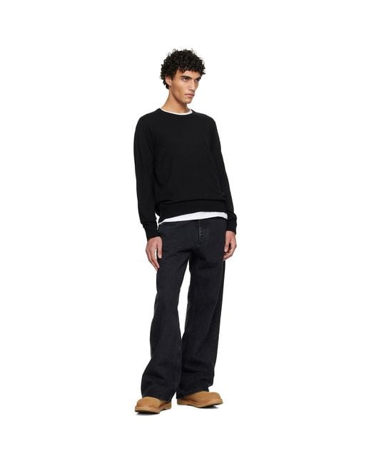 Hope Black Wide-Leg Skid Jeans for men