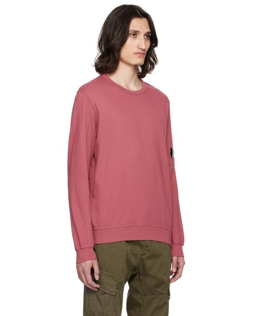 C P Company Pink Lightweight Sweatshirt for men
