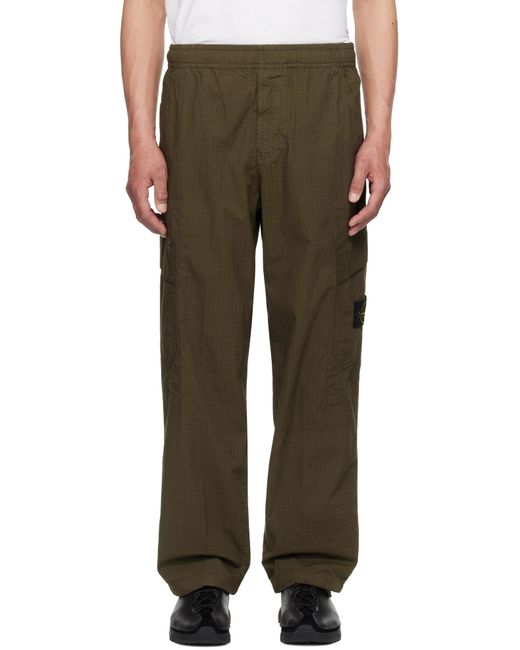 メンズ Stone Island カーキ Mil-Spec Stretch Ripstop カーゴパンツ Multicolor