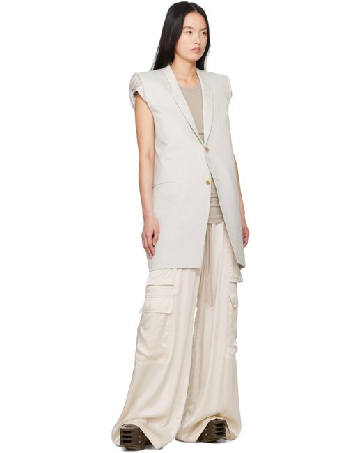 Rick Owens Multicolor Off- Hollywood Dirt Tailored Sl Denim Blazer