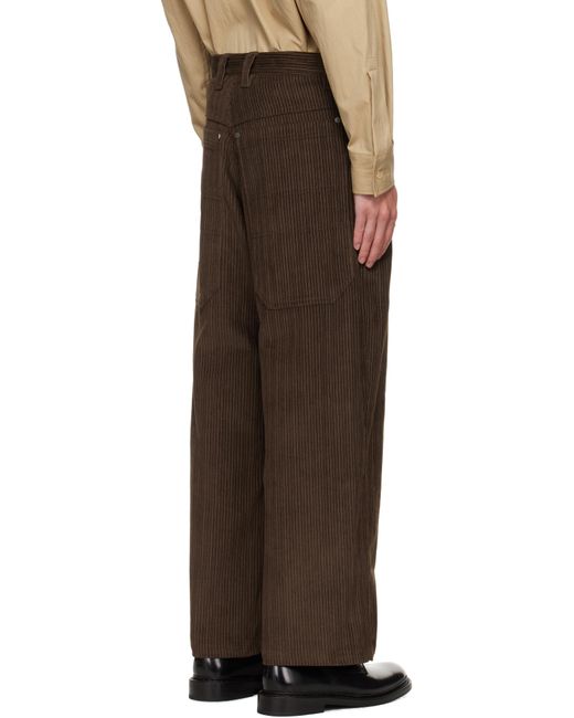 Pantalon Brun En Velours Côtelé À Poches colbo pour homme en coloris Brown