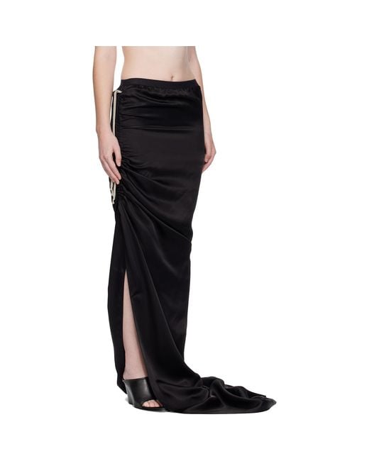 Rick Owens Black Concordians Edfu Maxi Skirt