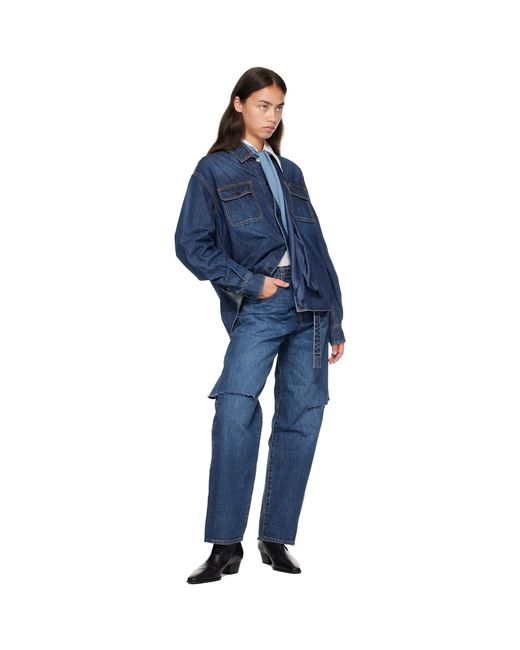 Sacai Blue Belted Jeans