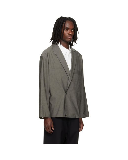 Fear Of God Gray Cotton Wool Oxford Shirt Blazer for men