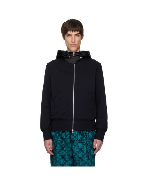 Dries Van Noten Blue Printed Hoodie for men