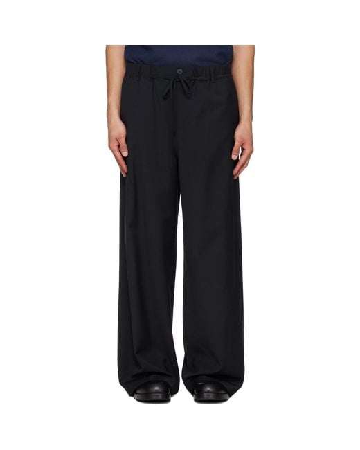 LE17SEPTEMBRE Black Elasticized Wide Trousers for men
