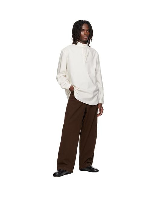 Lemaire Brown Oversized Workwear Jeans for men