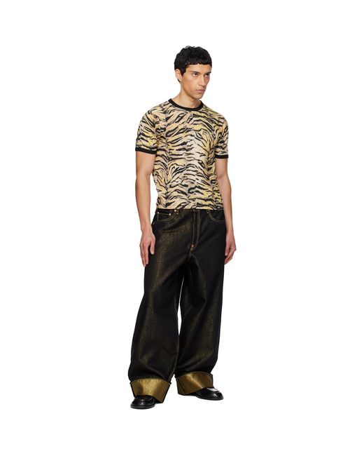 KENZO Black Paris Tiger' Slim T-Shirt for men