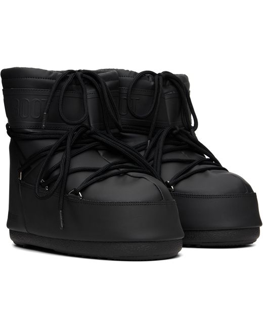 Moon Boot Black Icon Low Rubber Boots for men