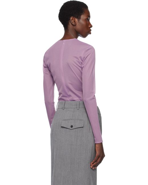 Haut Mauve En Filet À Panneaux Graphiques Pushbutton en coloris Purple